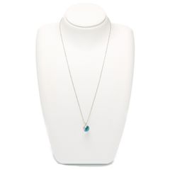 K18WG　ネックレス　ブルートパーズ4.40ct./ダイヤモンド0.06ct.　～45.3cm【中古】　A-158446