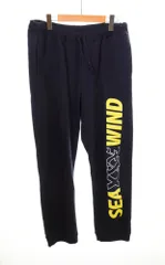 ゴッドセレクション GOD SELECTION XXX 21AW WIND AND SEA ロゴプリント スウェットロングパンツ ネイビー ボトムスその他 ロゴ ネイビー Lサイズ 103MB-70