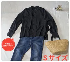 【未使用】ルイルエブティック　サイドケープアシンメトリーブラウス　洗える　オケージョン　ブラック　Ｓサイズ