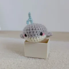 あさりあ様 クジラの編み物キーホルダー 2個セット あさりあ様 クジラ