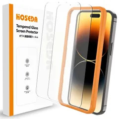 【0.1mm 極薄型】iPhone14 Pro Max ガラスフィルム 強化ガラス液晶保護フィルム [軽量化/高感度タッチ/高透過率/指紋防止/気泡ゼロ]（6.7インチ アイフォン14 Pro Max 用）2枚セット