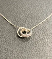 4℃    2連リング　シルバーネックレス