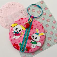 ぺたんこまるポーチ☆ハニーチューン☆可愛いチャームキーリング
