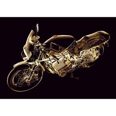 絵画風 壁紙ポスター (はがせるシール式) スズキ GSX 1100S カタナ スケルトン 1982年 名車 キャラクロ SKTN-004A1 (A1版 830mm×585mm) ＜日本製＞ ウォールステッカー お風呂ポスター