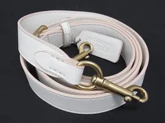 ■美品■ COACH コーチ レザー バッグ用 ショルダーストラップ 斜め掛け レディース メンズ ホワイト系 BL1510