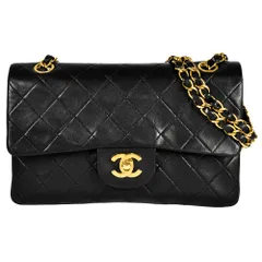 シャネル CHANEL マトラッセ 23 Wフラップ チェーン ショルダーバッグ ラムスキン A01113 ブラック ゴールド金具 ココマーク 3番台 レディース【中古】