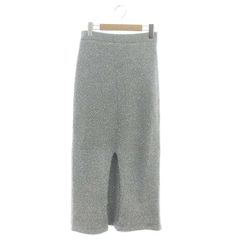 マウジー MOUSSY 23AW GLITTER ニットスカート タイト ロング ラメ 1 S グレー ■SH /SY ■OS