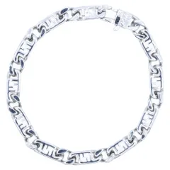 FENDI (フェンディ) オーロック FFロゴ ブレスレット シルバー チェーン ♯L