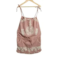 Another Edition キャミソールワンピース　ボタニカル ピンク/白