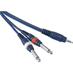KYORITSU  KP-50SMP　StMini/Phone×2長さ5mオーディオケーブル　楽器ケーブル【メール便利用】