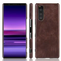 Xperia 5 ケース SO-01M SOV41 901SO エクスペリア5  レザー ハード ケース 【Color】 ブラウンのサムネイル