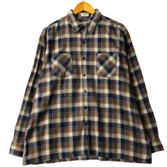 古着 80~90年代 SAUCATUCK 長袖 ライトネルチェックシャツ メンズXL相当 ヴィンテージ/eaa589620
