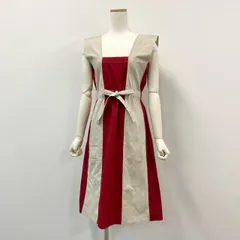 66i18 KENZO ケンゾー DESSIN FRANCAIS 70s〜80s ワンピース アイボリー レッド  レディース アーカイブ ヴィンテージu02tのサムネイル