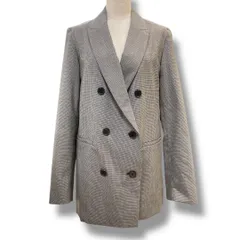 タグ付き 新品 未使用品 ICB アイシービー ダブル テーラードジャケット 千鳥格子 サイズ6 定価31,000 サマーウール 日本製 オンワード樫山 通勤着 レディース 春 ゴーゴー古着マルイ草加店581