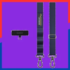 【人気商品】太め 斜めがけ/首掛け/肩掛け スマホストラップ (ストラップ ホルダー 付) スマホ ショルダー スマホショルダー ストラップ 携帯ストラップ 携帯ショルダー [ スマートフォン 各種 [MagEasy] 対応 ] Strap+ Card 20m
