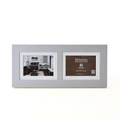 フォトフレーム 複数 おしゃれ L判 壁掛け 多面 写真立て シンプル アルミフォトフレーム2ウィンドー