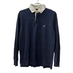 nautica 長袖 ポロシャツ M ネイビー ノーティカ コットン 古着卸 アメリカ仕入 a707-5868