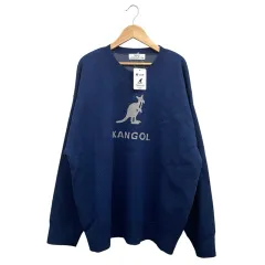 カンゴール KANGOL タグ付き ニット セーター 長袖 ロゴマーク ブルー 3 のサムネイル