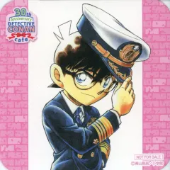 【中古】コースター 江戸川コナン(駅長服) オリジナルコースター 「名探偵コナン 連載30周年記念カフェ」 コラボドリンク注文特典