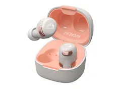 JVCケンウッド Victor HA-A30T2-P ワイヤレスイヤホン Bluetooth Ver.5.3 ノイズキャンセリング アプリ対応 マルチポイント 合計27時間再生 マイク付き 小型 軽量 外音取り込み 防水 ピンクのサムネイル