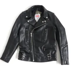 未使用品□Lewis Leathers/ルイスレザー AVIAKIT 391T LIGHTNING TIGHT FIT 本革 ダブルライダース/レザージャケット 黒 34 イングランド製のサムネイル