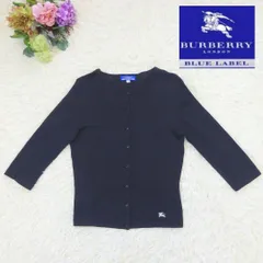 BURBERRY BLUE LABEL　バーバリー ブルーレーベル　7分袖カーディガン　 ブラック　コットンカーディガン　Mサイズ　　レディース