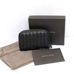 Dz802401 ボッテガヴェネタ コインケース ラウンドファスナー イントレチャート ブラック BOTTEGAVENETA 中古