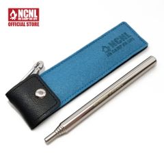 NCNL 火吹き棒 ひふきぼう ふいご ポケットサイズ 小型 軽量 伸縮式 6段階 ソロキャンプ アウトドア用品 キャンプ用品 カラビナ 収納ケース付き (ブルー)