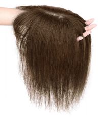 人毛100% トップウィッグ 頭頂部 トップヘアピース 付け毛 つむじ 女性 女性用 人毛 通気 脱毛隠し 軽薄 部分ウィッグ 白髪隠れ ポイントウィッグ レディースヘアピース Aisiqueensヘアピース トップカバー 人毛ウィッグ3D 前髪付き