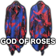 God of Roses パフスリーブシフォンシャツ SPARK 0サイズ マーブル 鬼龍院翔着用モデル シャツコート ロングシャツ 神 ゴッドオブローゼズ