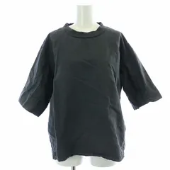 マーガレットハウエル MHL. 20SS DRY COTTON LINEN Tシャツ カットソー ヴィンテージ加工 半袖 1 S チャコールグレー 595-0152500 /KL