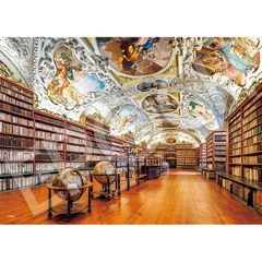 エポック社 500ピース ジグソーパズル 世界の図書館 ストラホフ修道院図書館－チェコ （38×53cm） 07-466s のり付き ヘラ付き 点数券付き EPOCH