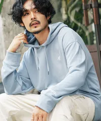 新品 未使用 並行輸入 KANGOL(カンゴール)KANGOL別注裏毛パーカー 210943 ブルーB