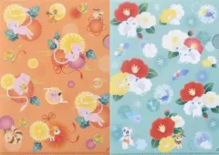 【中古】クリアファイル ミュウと菊＆アローラロコンと椿 和風A4クリアファイル2枚セット ぽけもんはるなつあきふゆ 「ポケットモンスター」 ポケモンセンター限定