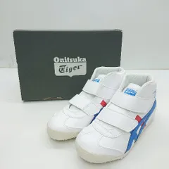 ◇ Θ◎●未使用● Onitsuka Tiger 1184A002 MEXICO Mid Runner キッズ スニーカー サイズ19.5 ホワイト 男の子 女の子 E  【1412260015516】