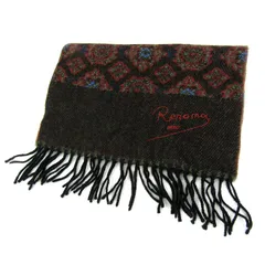 レノマ マフラー ストール フランス製 ブランド メンズ レディース ブラック renoma 【中古】