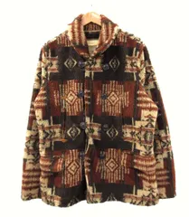 デニム&サプライ ラルフローレン DENIM & SUPPLY RALPH LAUREN ボア ショールカラー Pコート ネイティブ柄 ブラウン系 Lのサムネイル