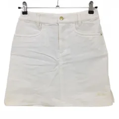 【美品】ニューバランス スカート 白 後ポケットプリント レディース 00(XS) ゴルフウェア 2022年モデル New Balance