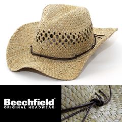 テンガロンハット 帽子 メンズ Beechfield ビーチフィールド Straw cowboy ナチュラル BC735-O ストローハット イギリス ブランド