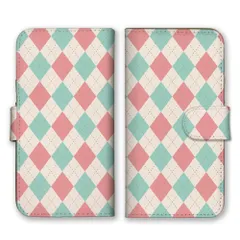 iPhone14 ケース 手帳型 アイフォン14 スマホケース 携帯ケース ガーリッシュ チェック柄 バレンタイン ハート ギンガム アーガイル チョコレート かわいい ピンク カラー01