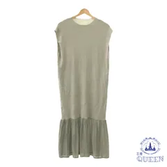 【訳アリ】 ROPE' PICNIC ロペピクニック ワンピース Uネック レース シンプル おしゃれ 綺麗め 袖なし ロング レディース グレー 38 901-8692 送料無料 古着