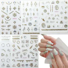 スタイル2 YINKE ネイルシール 20セット ネイルステッカー ジュエリーストーンシール 防水3D立体感 ネイルデコレーション用 女の子 極薄 ダイヤモンド飾り お洒落 人気 DIYネイルデカール (スタイル2)