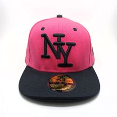 新品 送料込み 大人用 ニューヨーク ベースボール キャップ 男女兼用 ピンク/黒