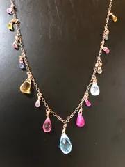 リュクスな天然石ネックレス　高品質AAA&AAaの天然石使用