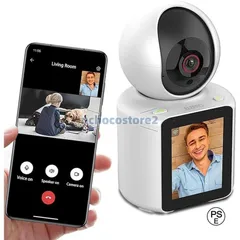 双方向ビデオ通話 見守りカメラ スマホ対応 ペット 高齢者 ベビーモニター 動体検知 自動追尾 室内用Wi-Fiカメラ