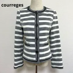courreges クレージュ ノーカラージャケット 38 おしゃれ