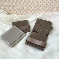 アクセサリーポーチ 持ち運び携帯 スリムケース（シルバーグレー・ダークグレー）ジュエリーポーチ