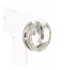 ⭐ 極美品 ✨BVLGARI ロゴ入り ブラックピアス シルバー ブラック フラワー ピアス / SILVER BLACK FLOWER