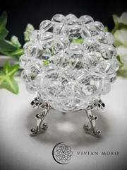 💎天然石  ✨️神聖幾何学  水晶 フラーレン （台座付）バッキーボール   レディース＆メンズ     E579-①②