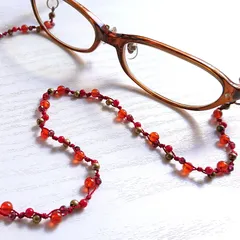 【メガネコード60cm】orange red